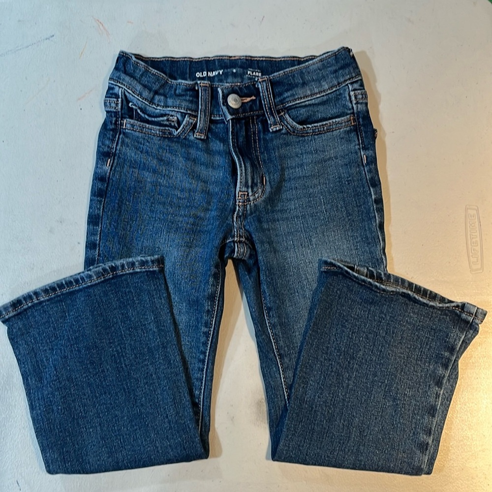 Old Navy jeans, girls, high rise flare